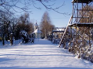 Lagerplatz im Winter 